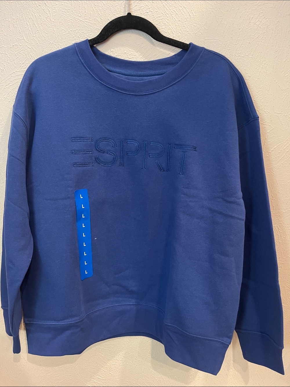 Esprit Embroidered Logo Sweatshirt - Royal Blue. Women’s Large